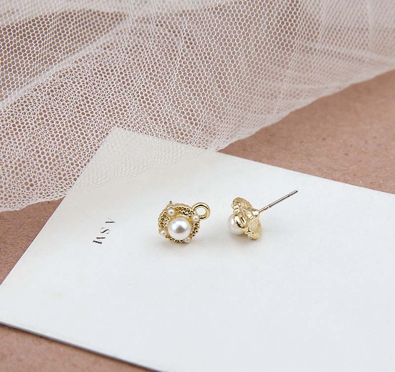 8# Pearl Stud Earrings 10x12mm