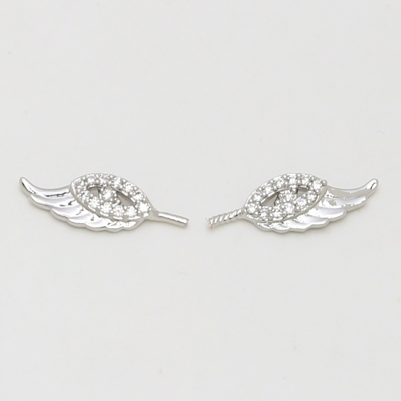 2:2# Eye Wings White Gold 1 Pair 5x12mm