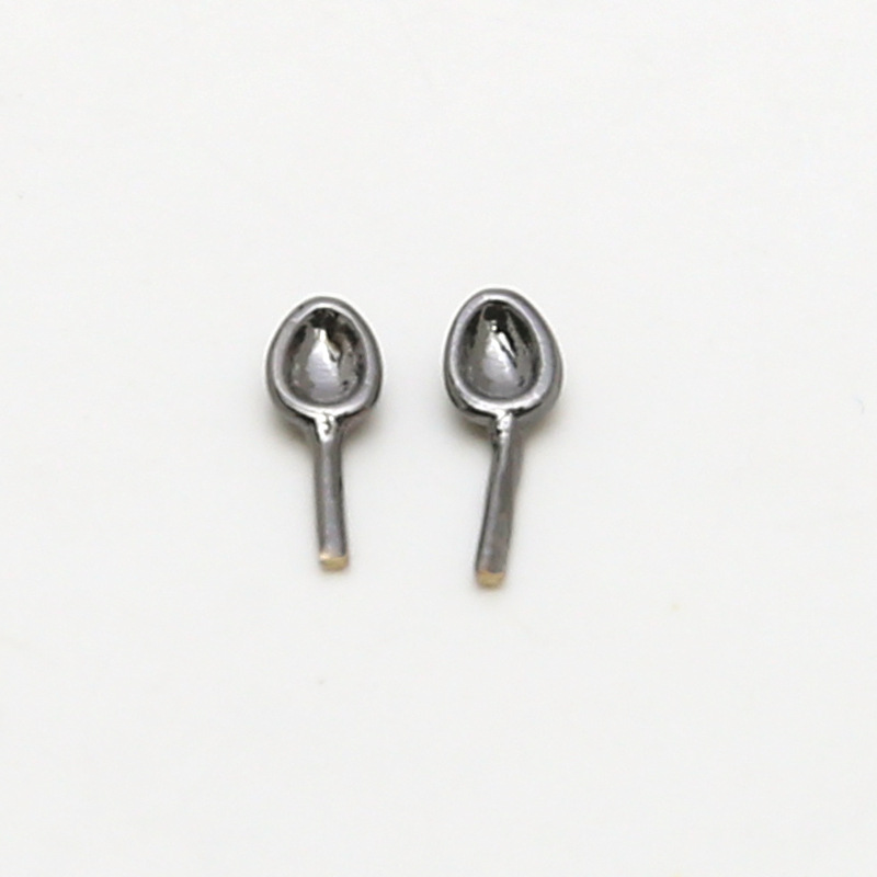 12:12# ear gun black 1 pair 3x5mm