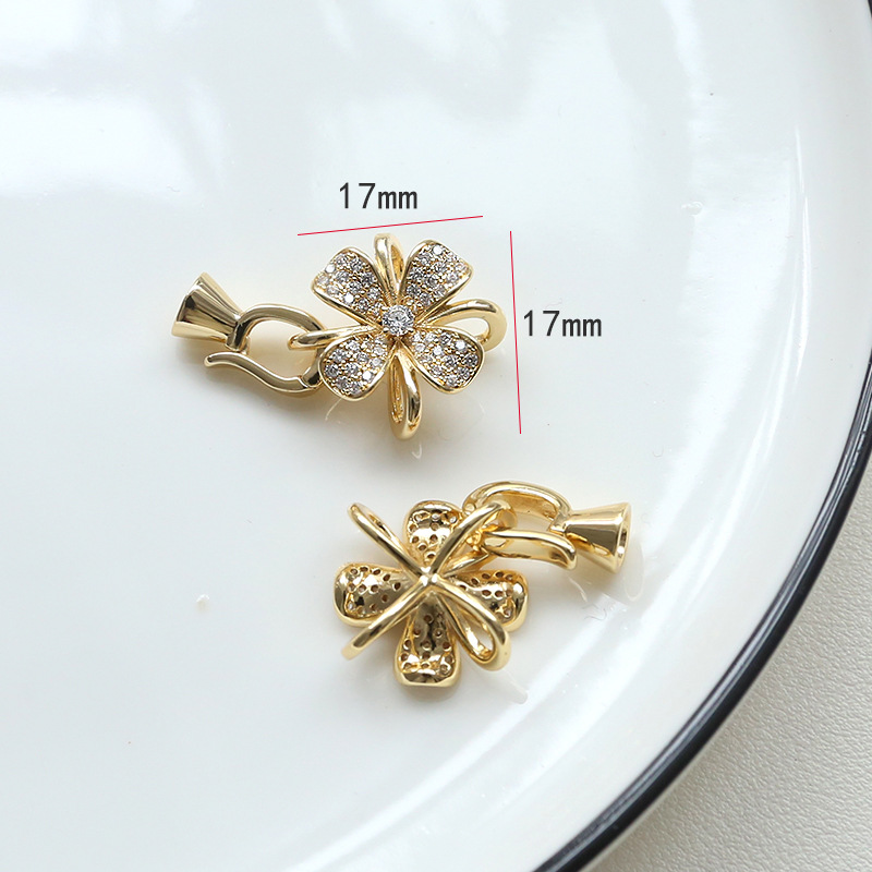 3:3# Four-petal flower buckle