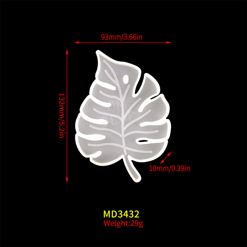 Small Leaf Coaster Mould MD3432