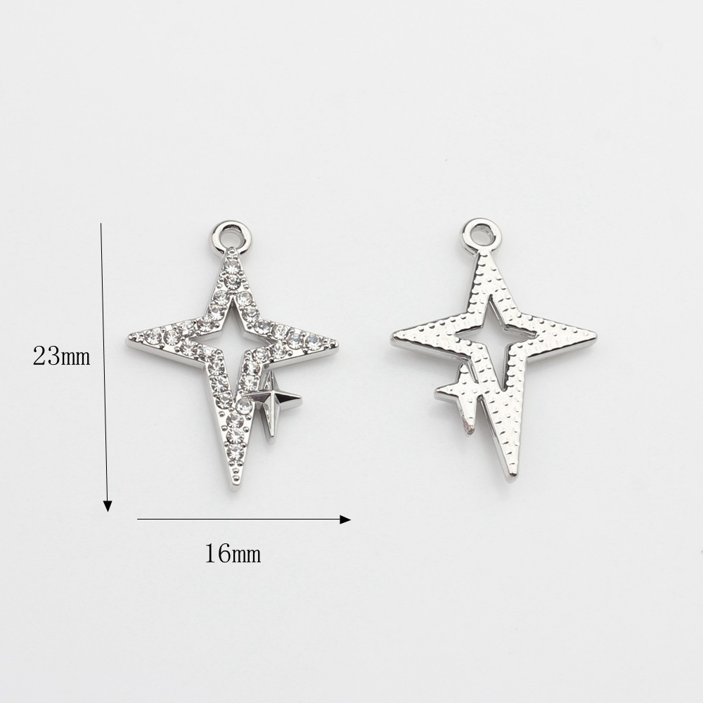 2:Star Zircon - Silver 16x23mm