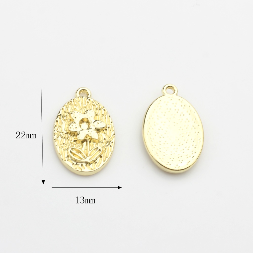 Gold-Flower 13x22mm