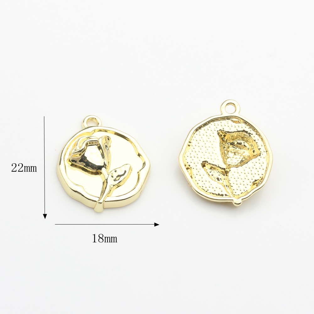 5:Round - Gold 18x22mm