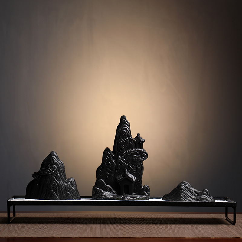 6:Sand table set: large temple 20*13cm, medium auspicious cloud 11.5*12.3cm, small mountain 5*12cm