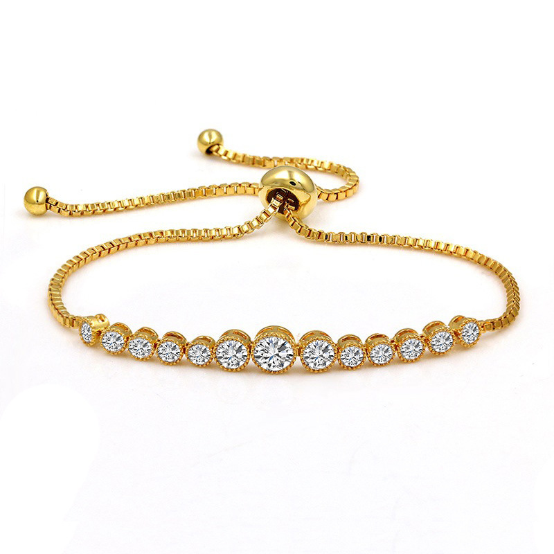 2:gold color with crystal cubic zirconia