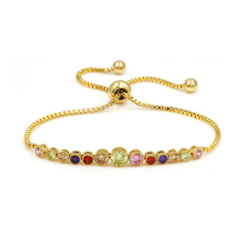 gold plated with colorful CZ