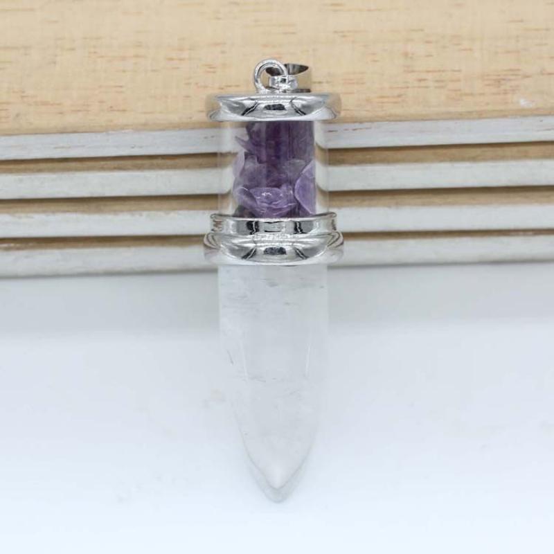 Amethyst & White Crystal