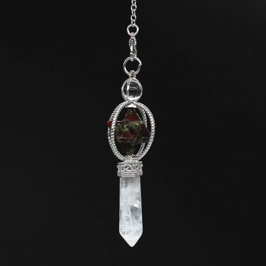 Dragon's Blood Stone & White Crystal