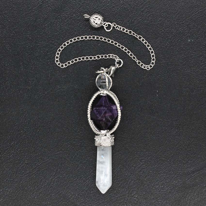 Amethyst & White Crystal