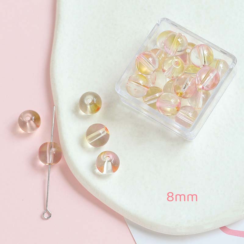 4#8mm transparent yellow pink