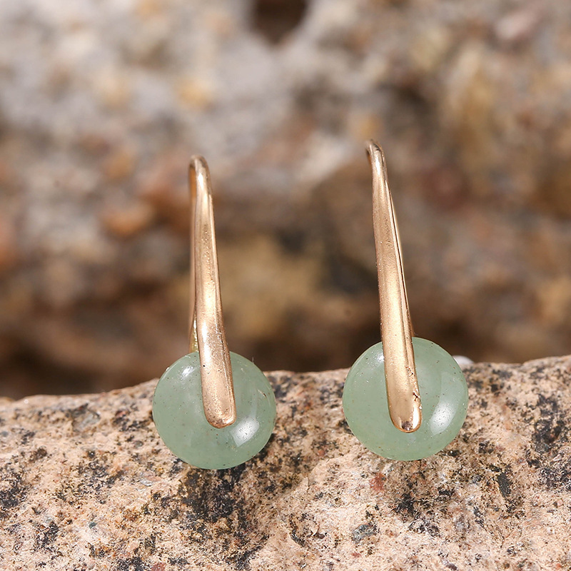 Amazonite​ A golden ear hook