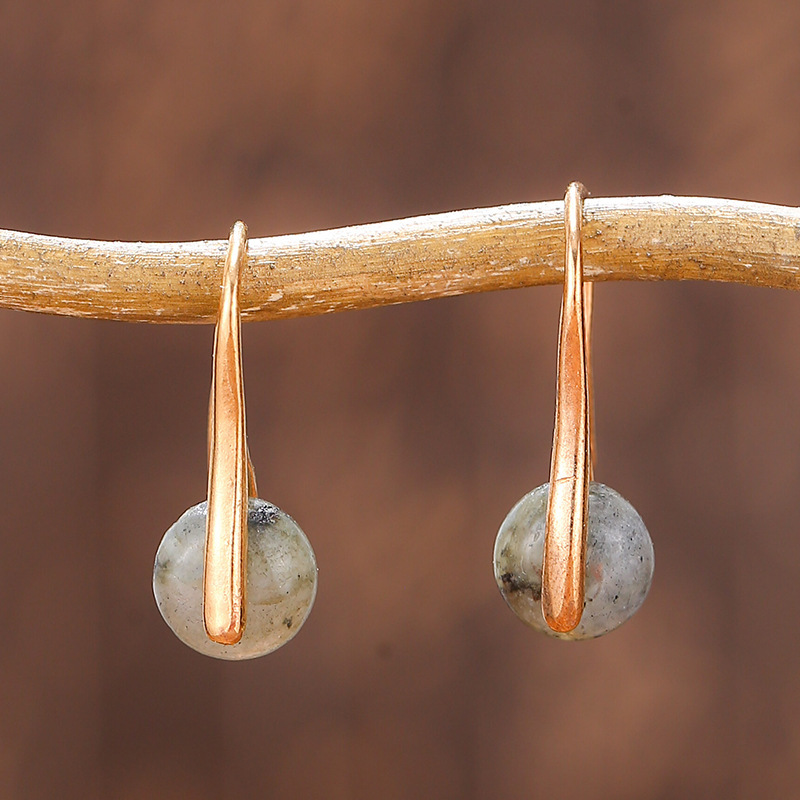 labradorite golden ear hook