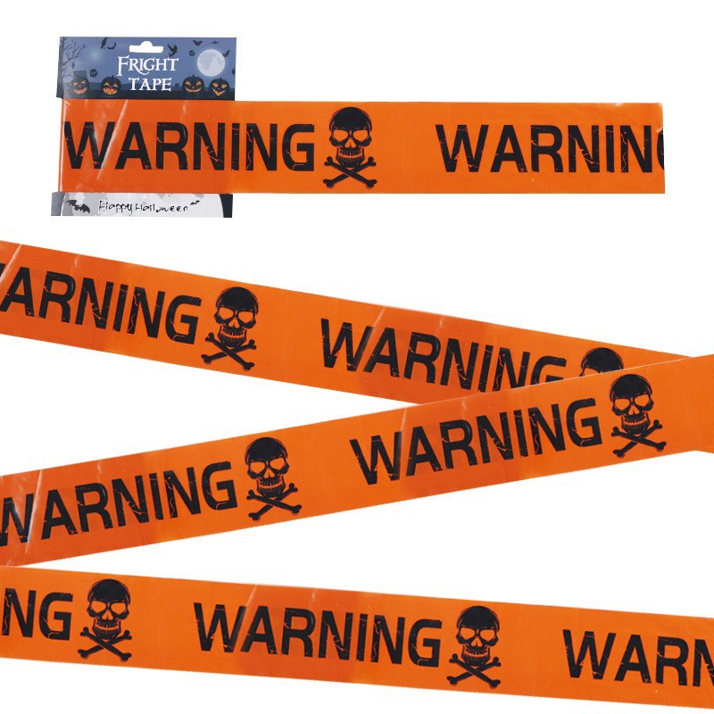 Warning strip orange 6 meters 7.62x7.62x600cm