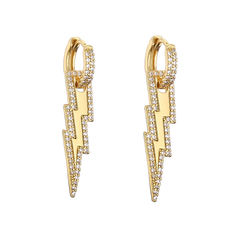 1 pair of gold earrings