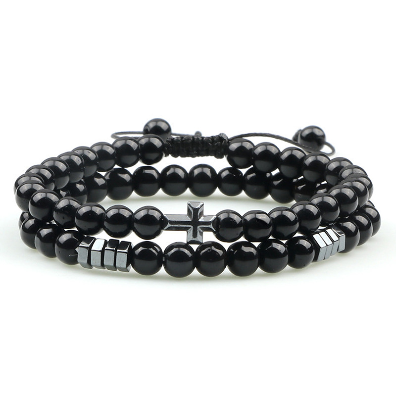 Bright black agate 6mm