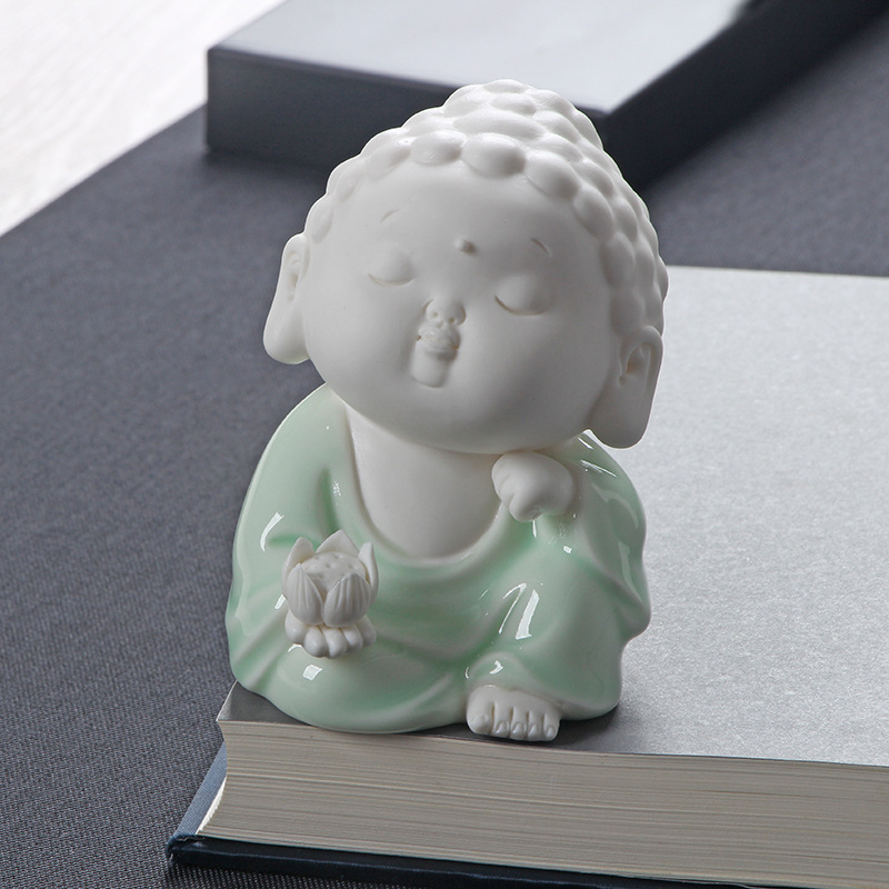 Ping An Buddha Si-Glaze 7*7*9.5cm