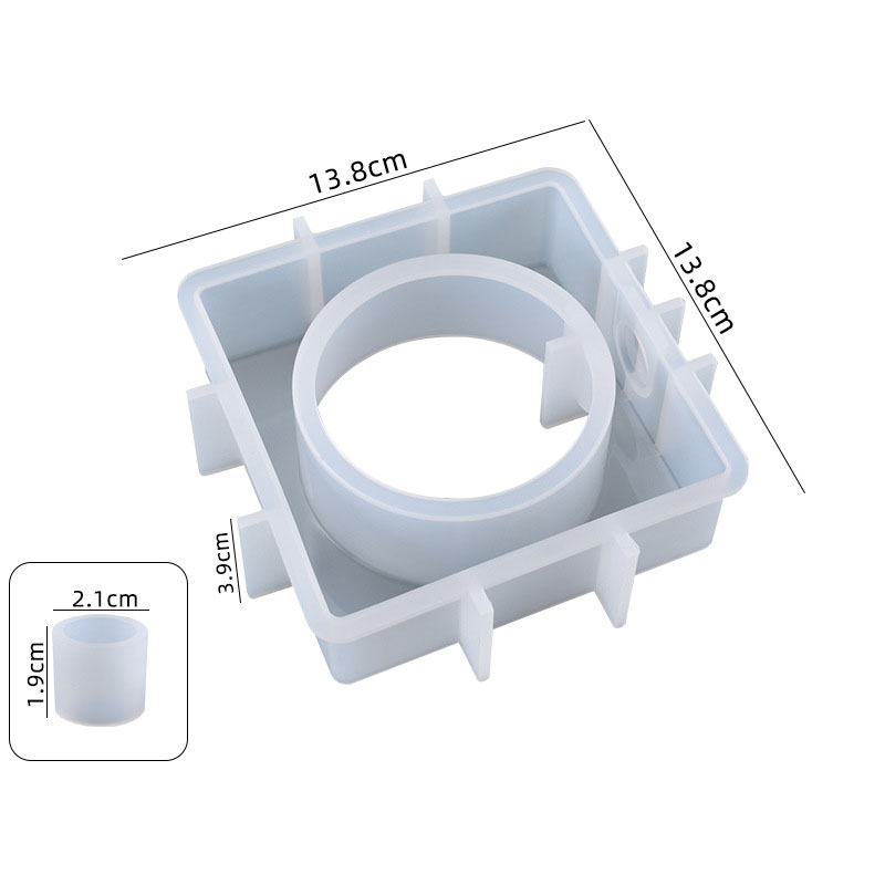 Square flower device silicone mold 03