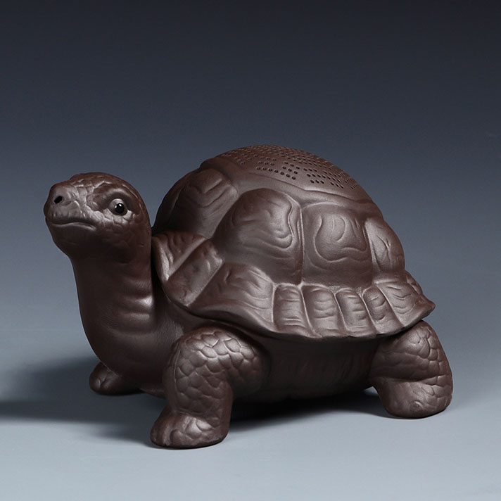 Longevity Turtle Tea Drain Set (Purple Clay)