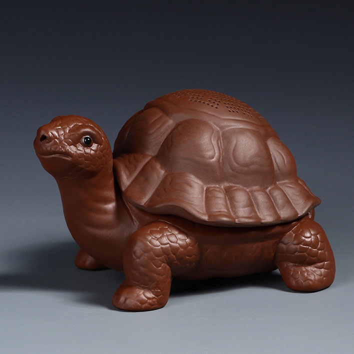 Longevity Turtle Tea Drain Set (Vermilion Type)