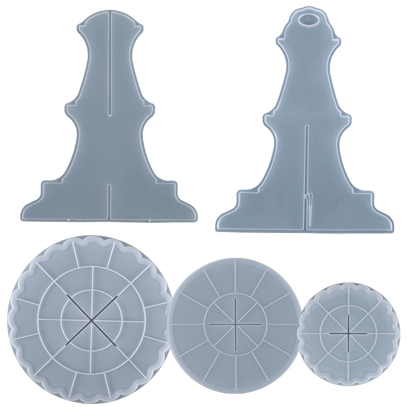 A set of three-layer dessert plate molds