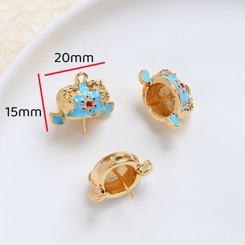 3#k Gold Flower Cap 15x20mm