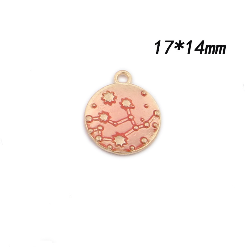 Pink round card 17*14mm