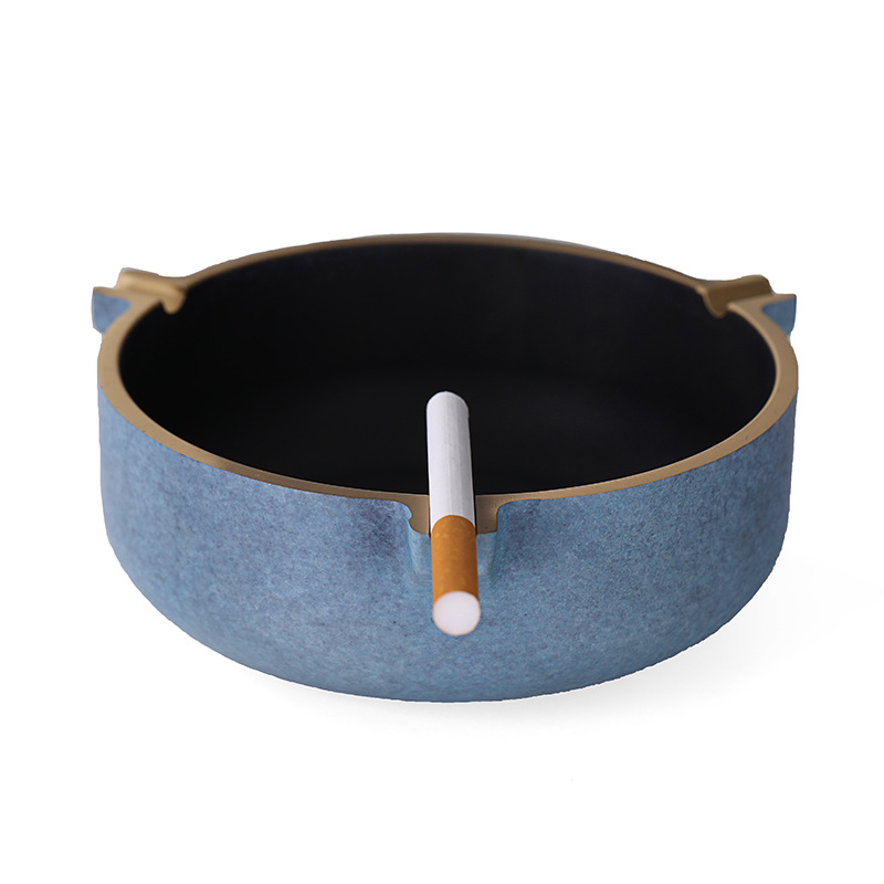 Ashtray burnt blue