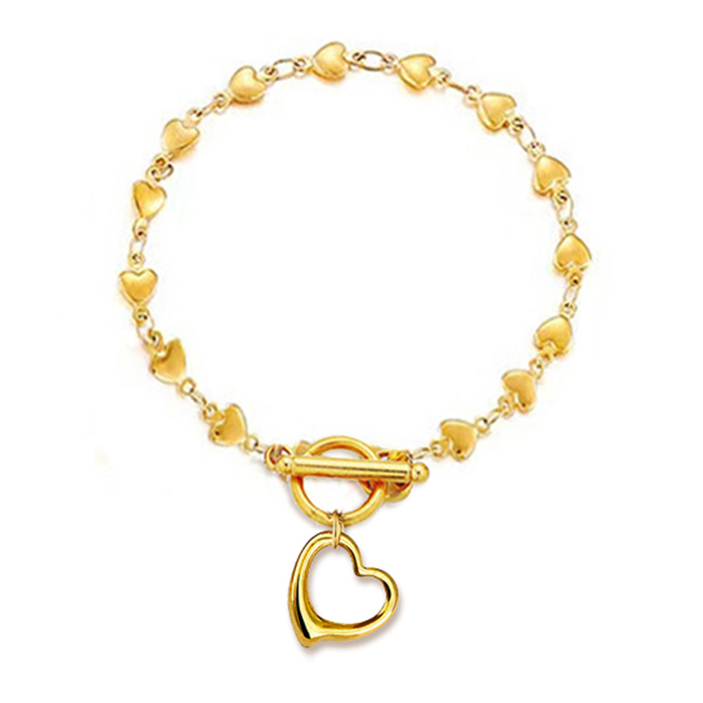 B Gold Bracelet 21CM