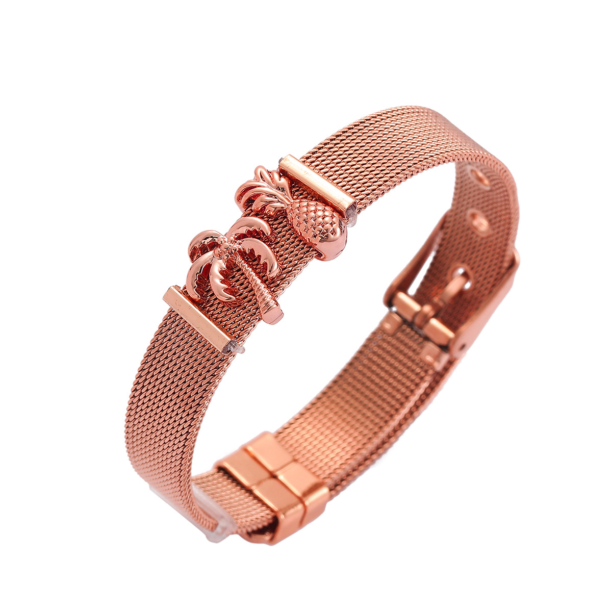 3 real rose gold plated