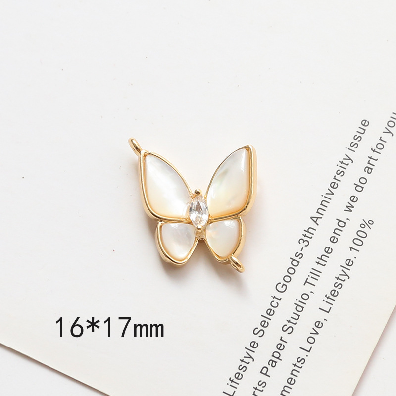 7# Zircon Butterfly Double Hanging