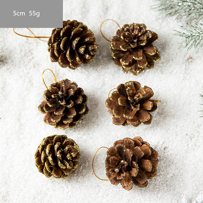 5CM gold pinecone