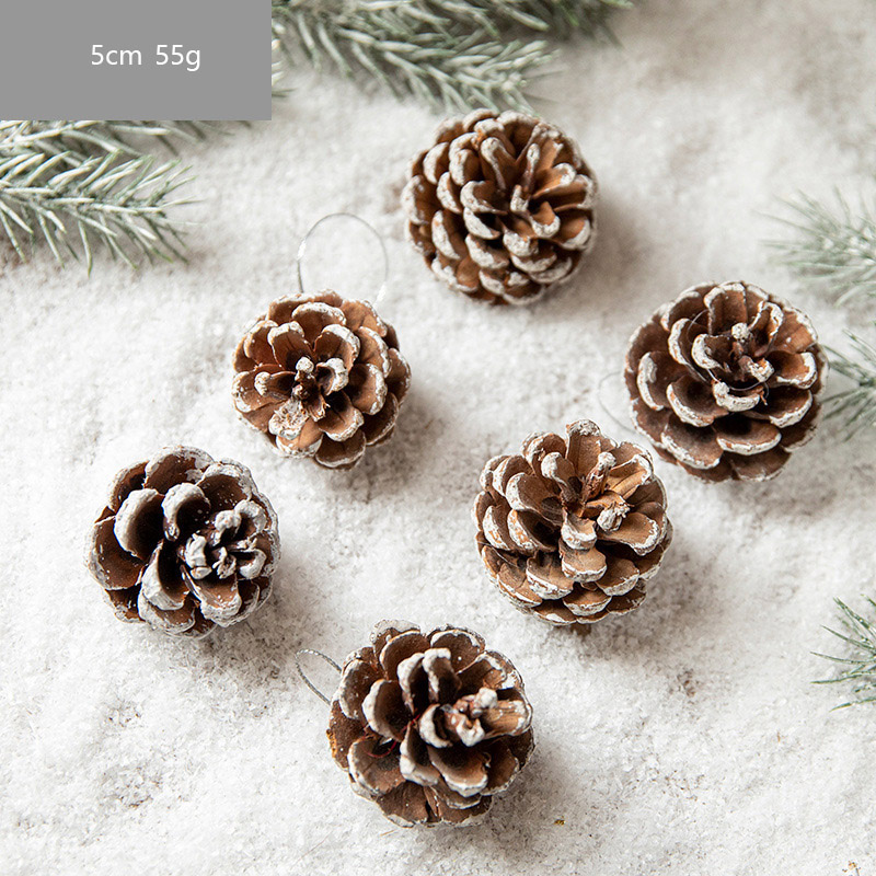 5CM white pinecone