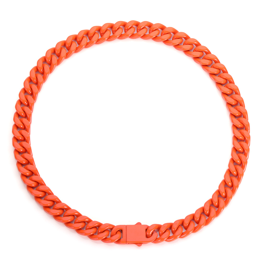 15:Orange Necklace 19.7 inches (50cm)