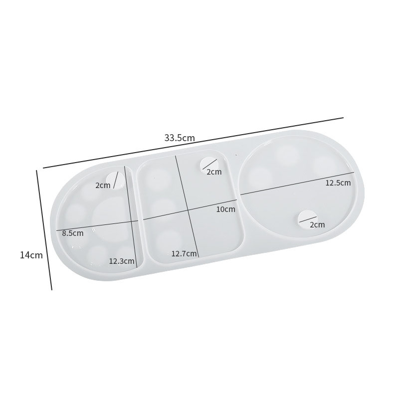 Mould for cosmetic plate with groove 001