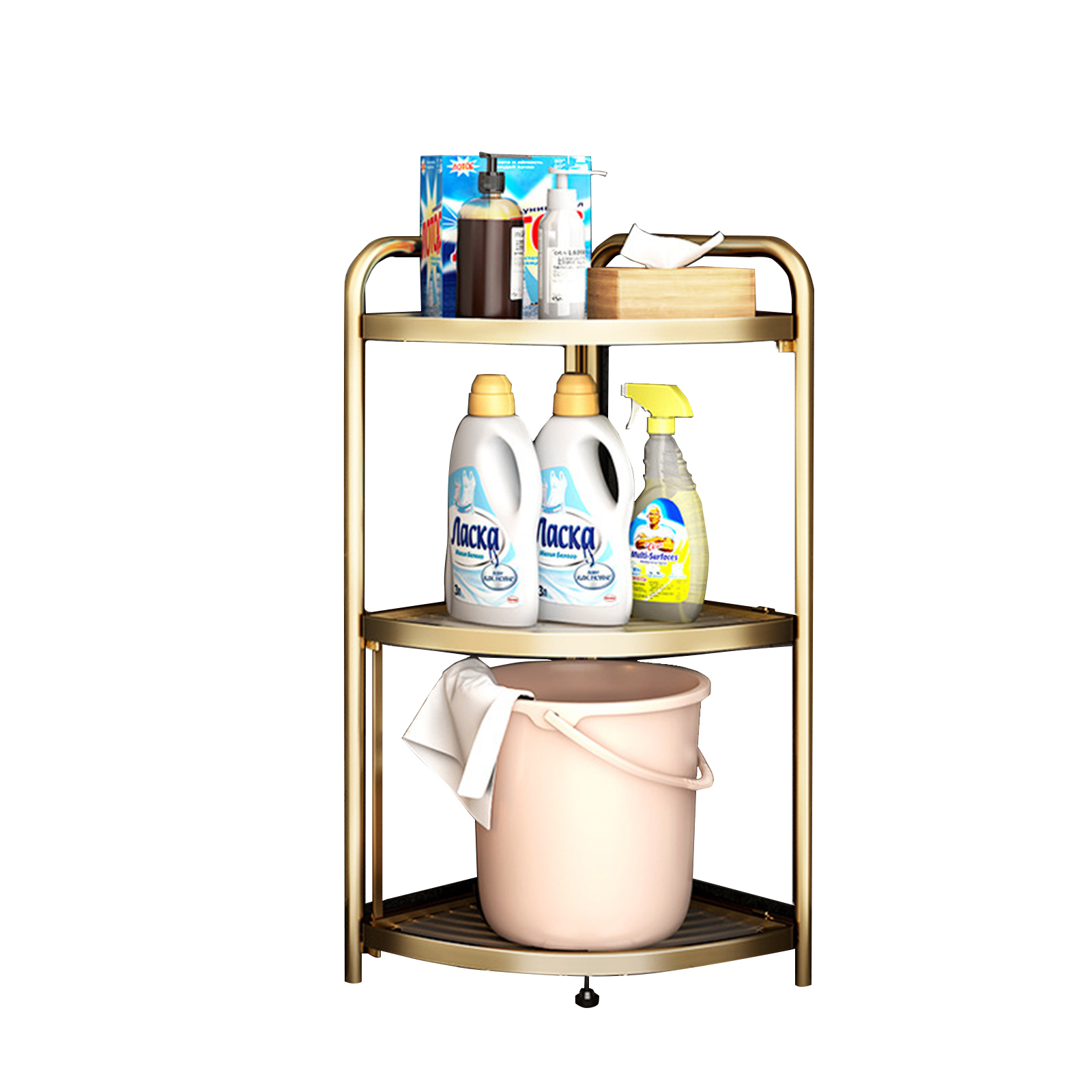 [3-layer Gold] Folding Corner Rack