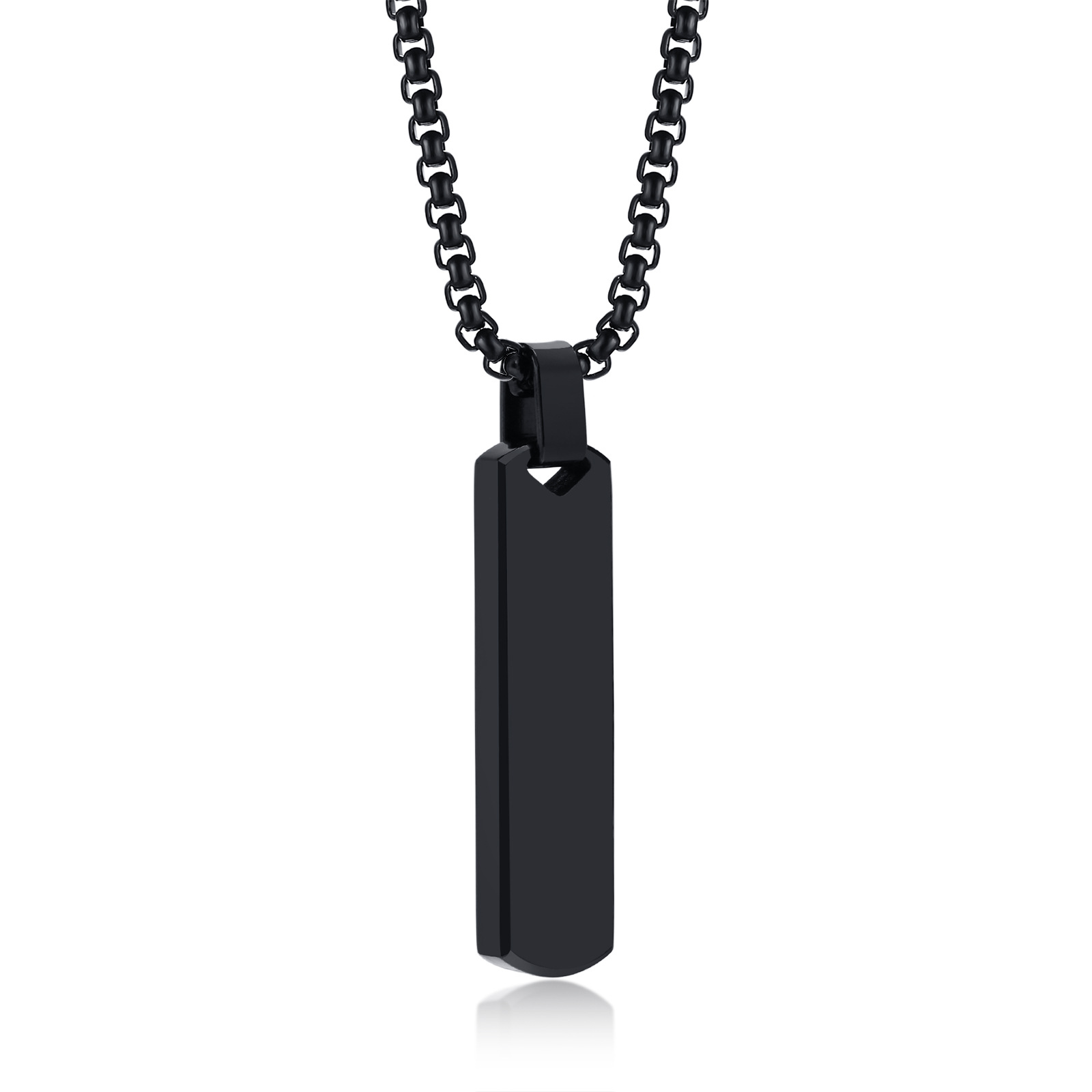 black pendant + chain