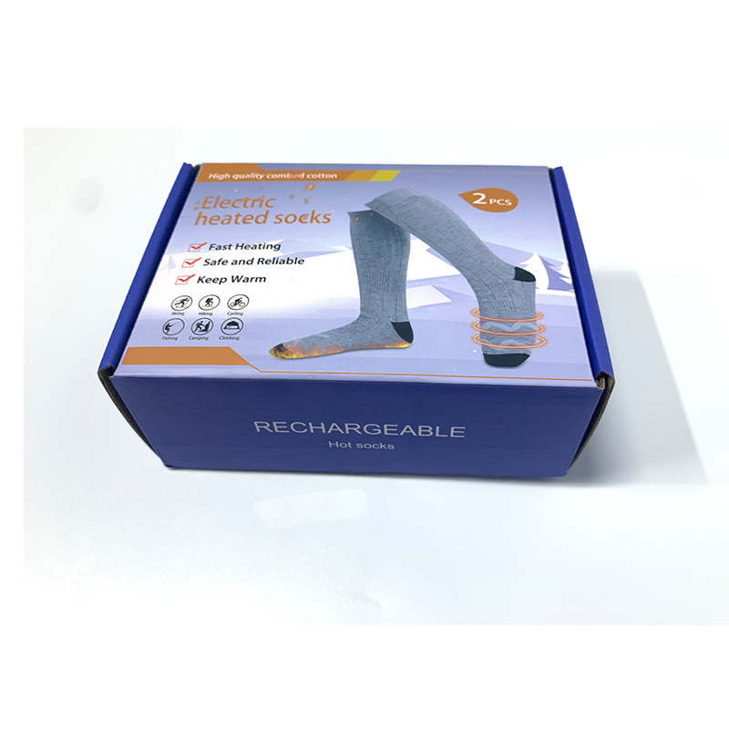 Heat Socks Gray   Battery   Color Box