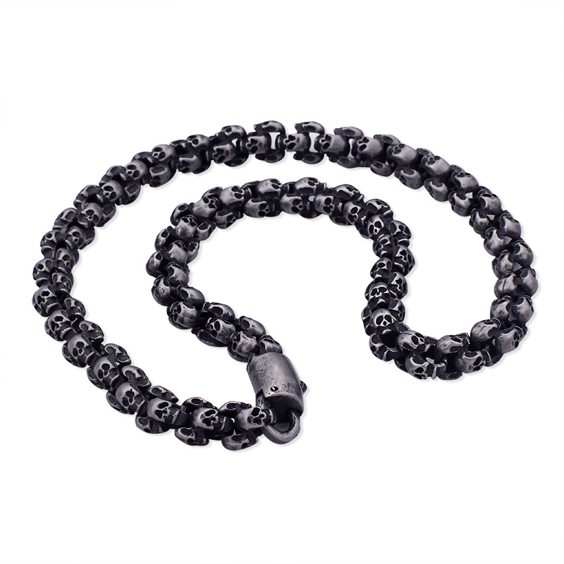 4:65cm boiled black necklace