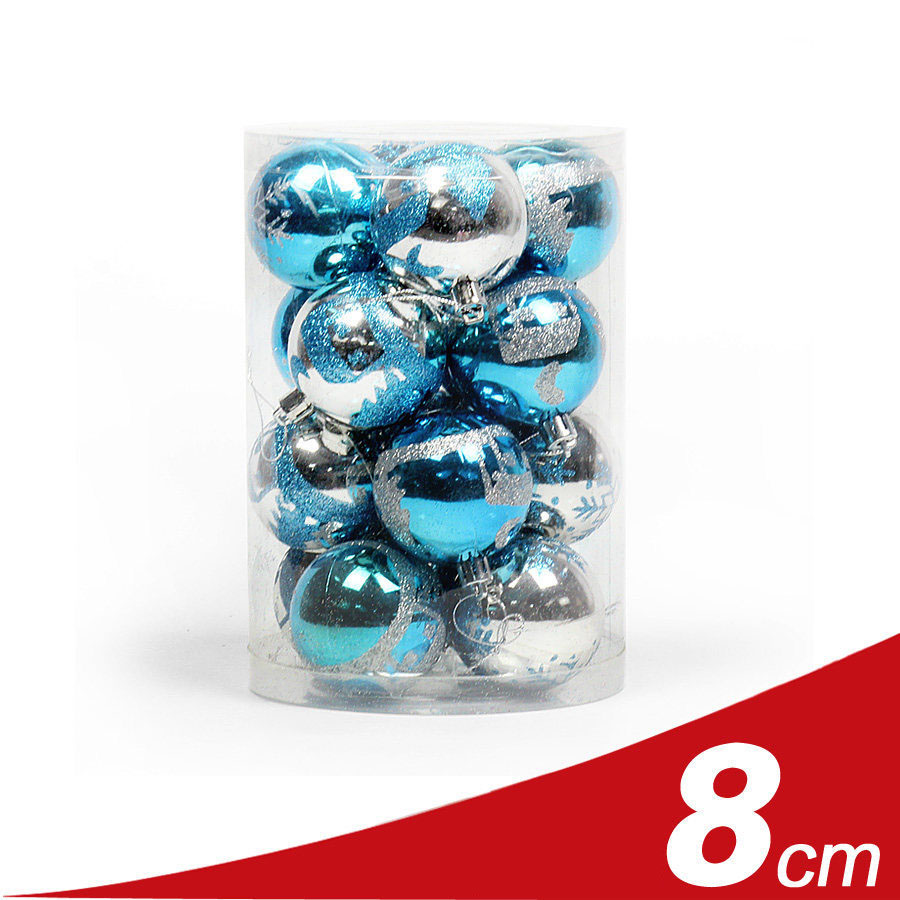 8cm blue silver