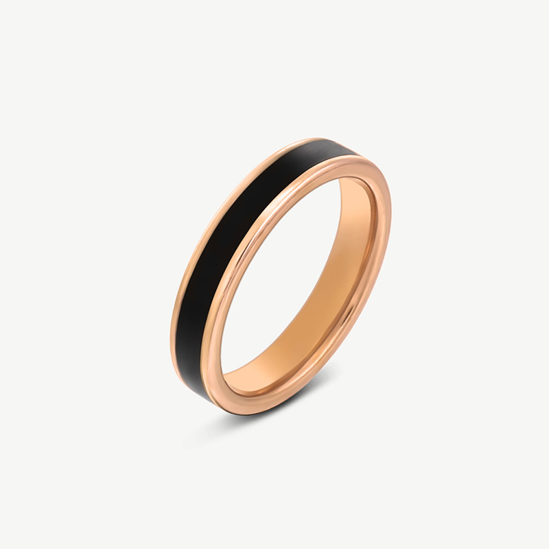 4MM black rose gold No.8