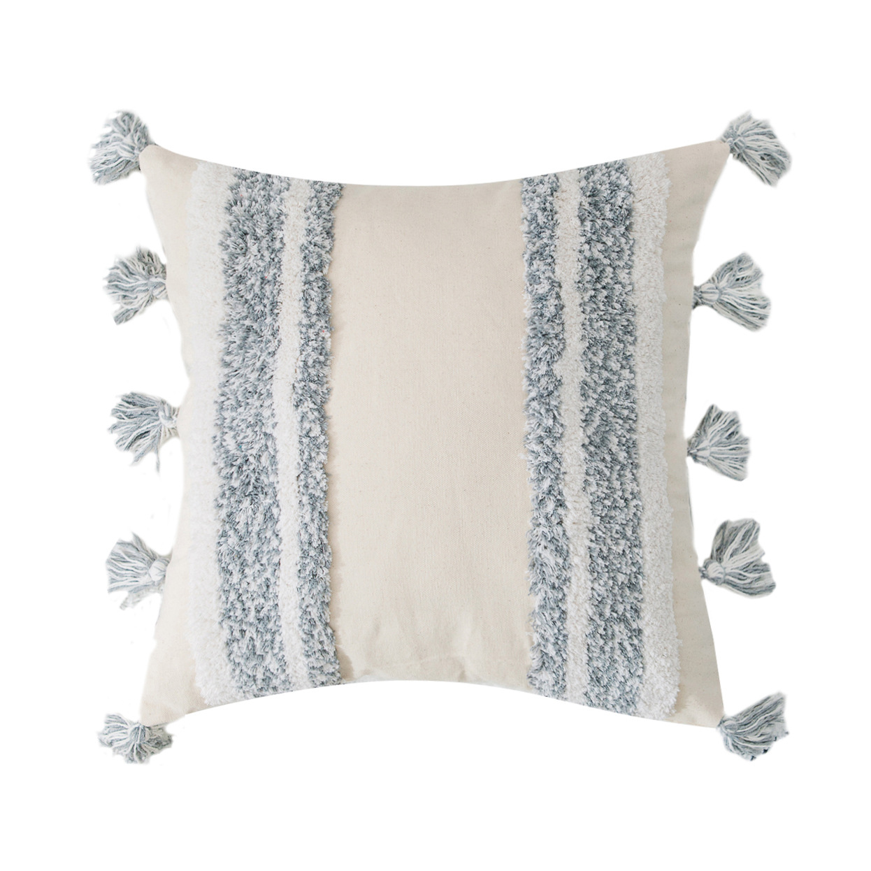 Vertical fringed pillowcase