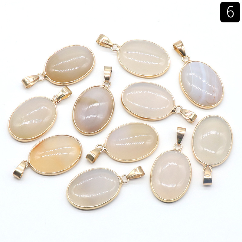 6 white agate