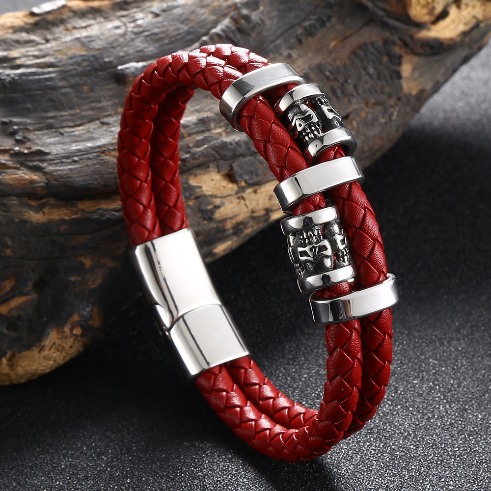 Red [genuine leather] 205mm