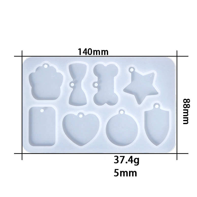 1:8 compartment necklace pendant silicone mold