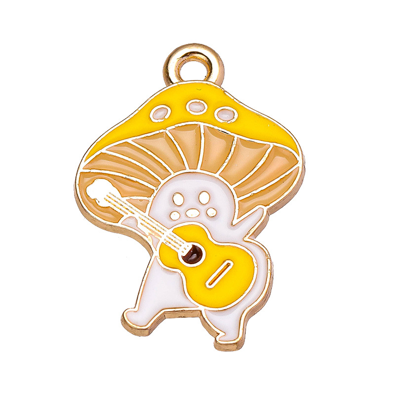 Yellow Guitar Mushroom 17x24mm