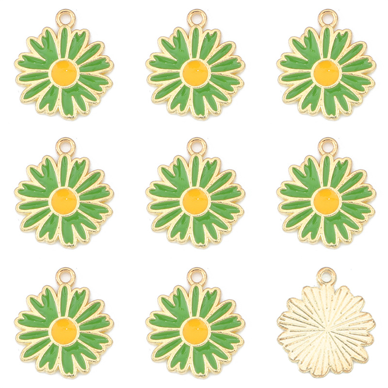 10:16mm diameter green oil drop flower 5 / pack