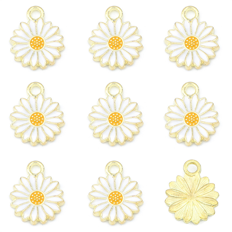 Diameter 13mm white oil drop flower 5 / pack