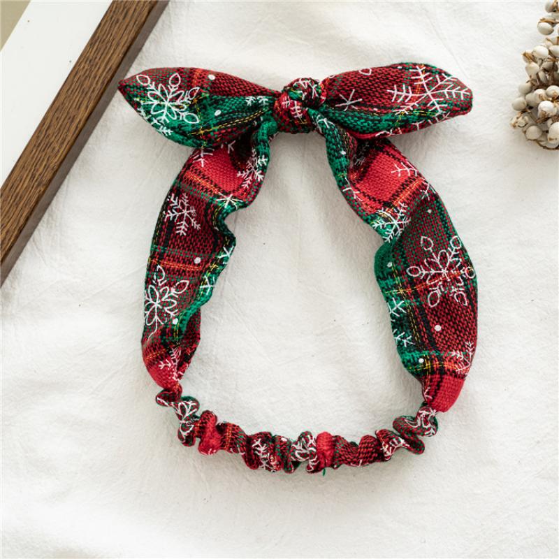 New Christmas snowflake green headband