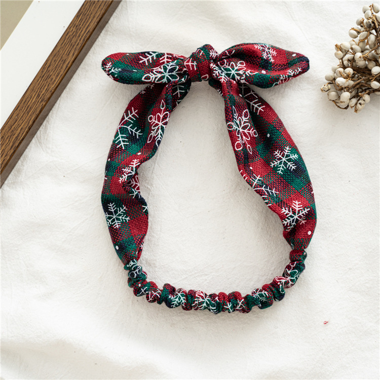 3:New Christmas red and green headband